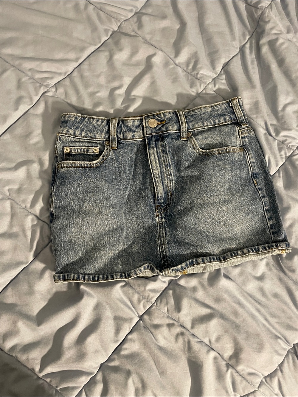 PacSun Light Wash Denim Mini Shorts